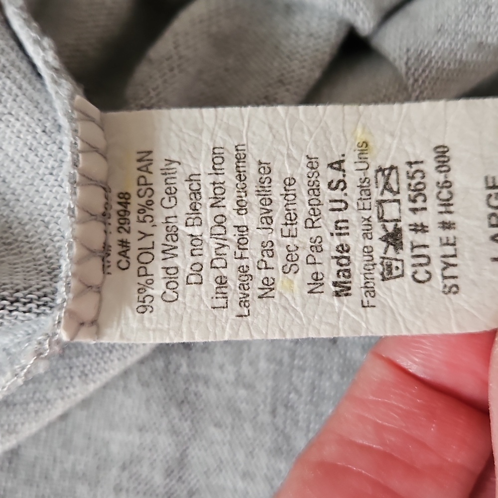 Jess & Jane Tunic Top Embellished Forest Print Grey Long Sleeve Artsy LG - Picture 5 of 8